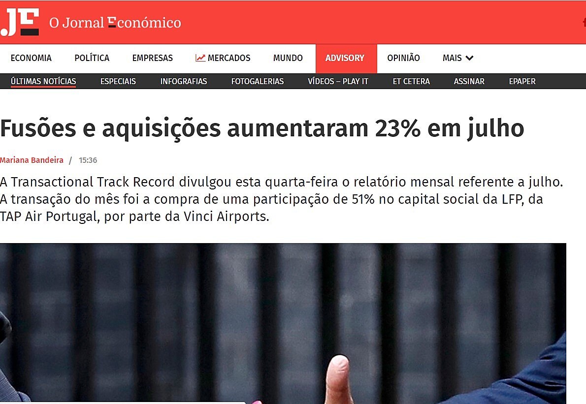 Fuses e aquisies aumentaram 23% em julho